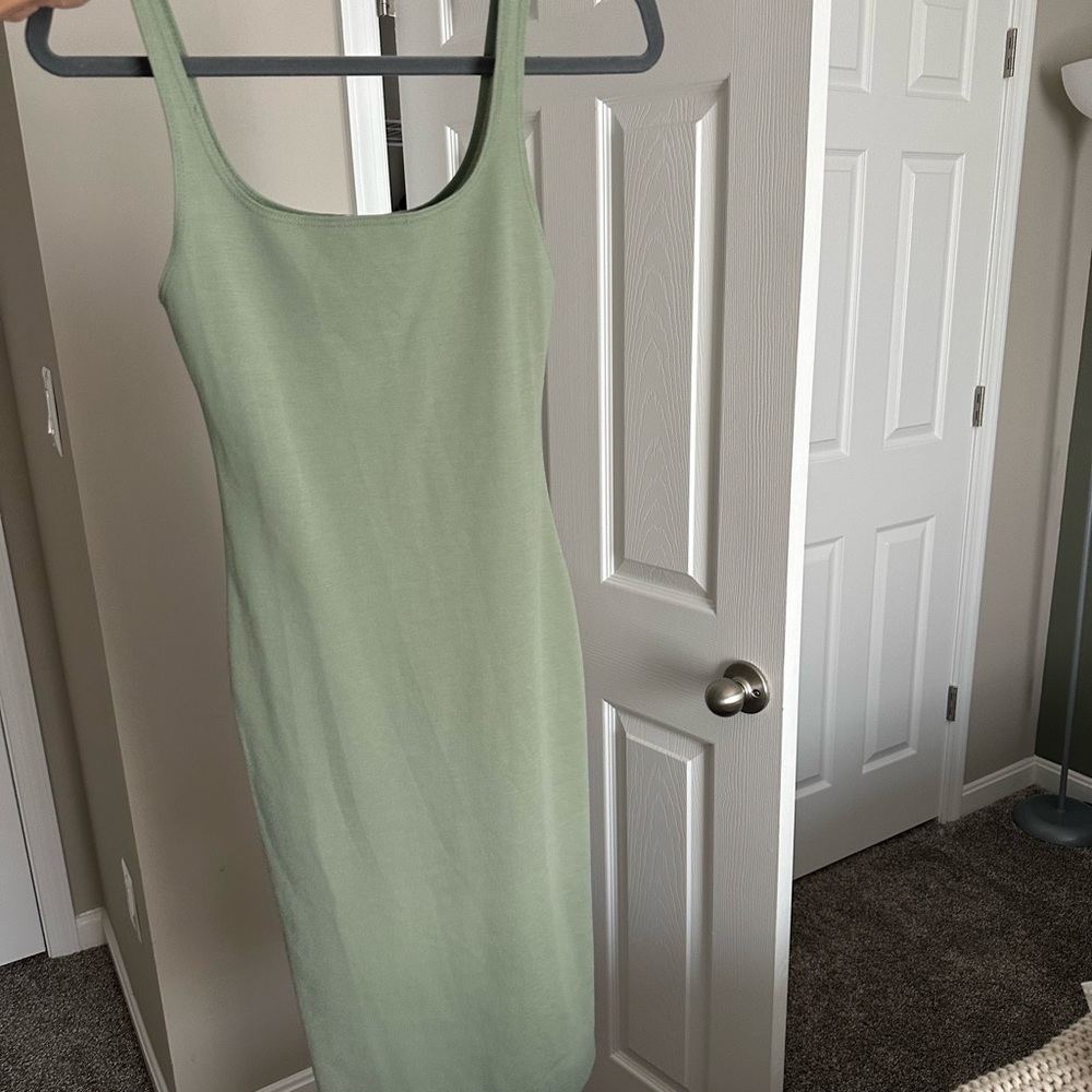 Zara green midi dress